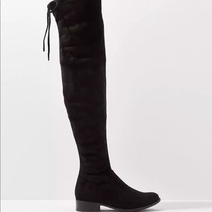 American Eagle Outfitters Black Over the Knee Faux Suede Boots